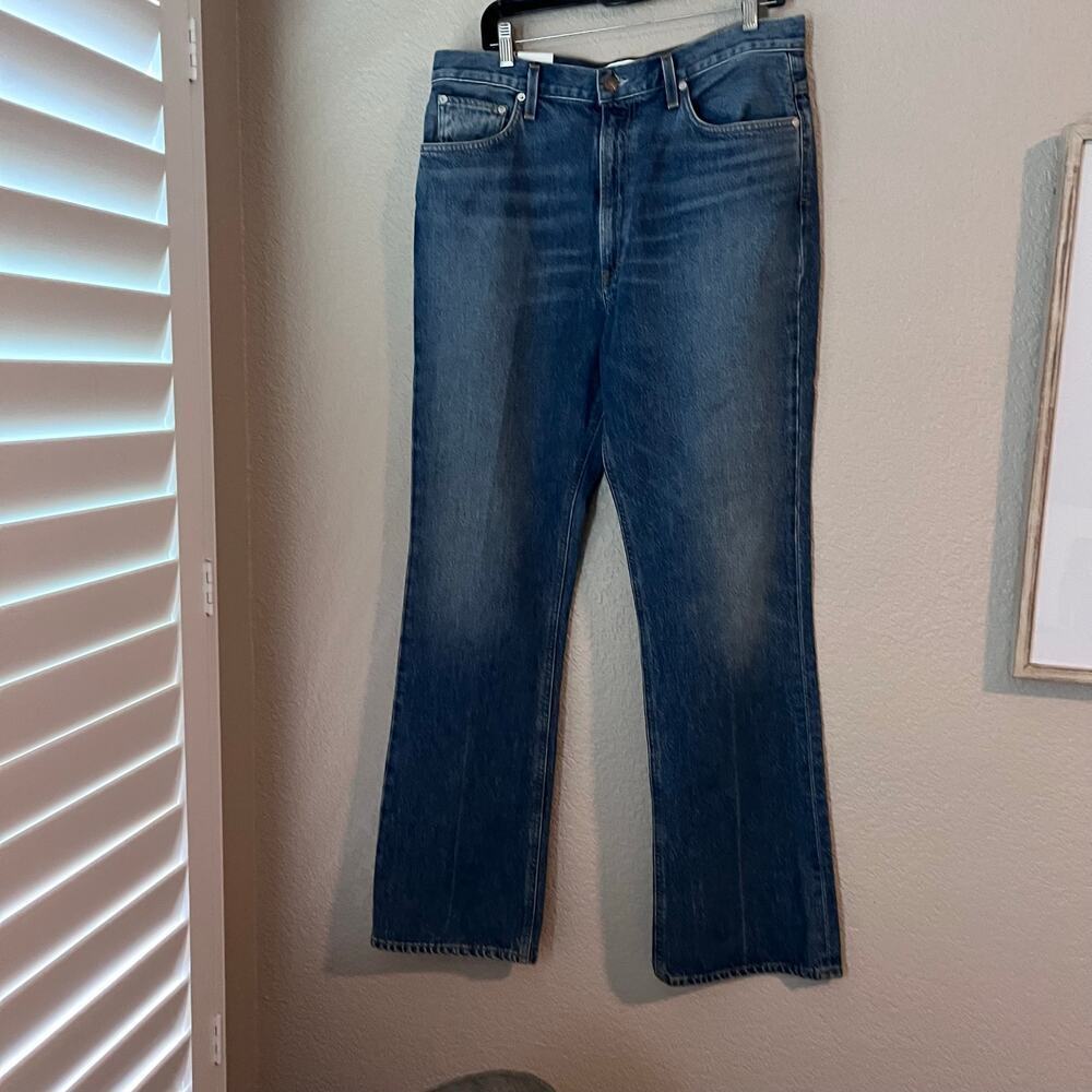 New Agolde Vintage Flare High Waist Jeans Absolute Blue NWT 32 90s Y2K - Picture 3 of 10